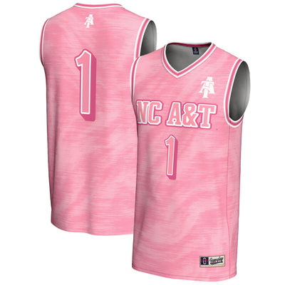 #1 North Carolina A&T Aggies GameDay Greats Lightweight Basketball Jersey - Pink