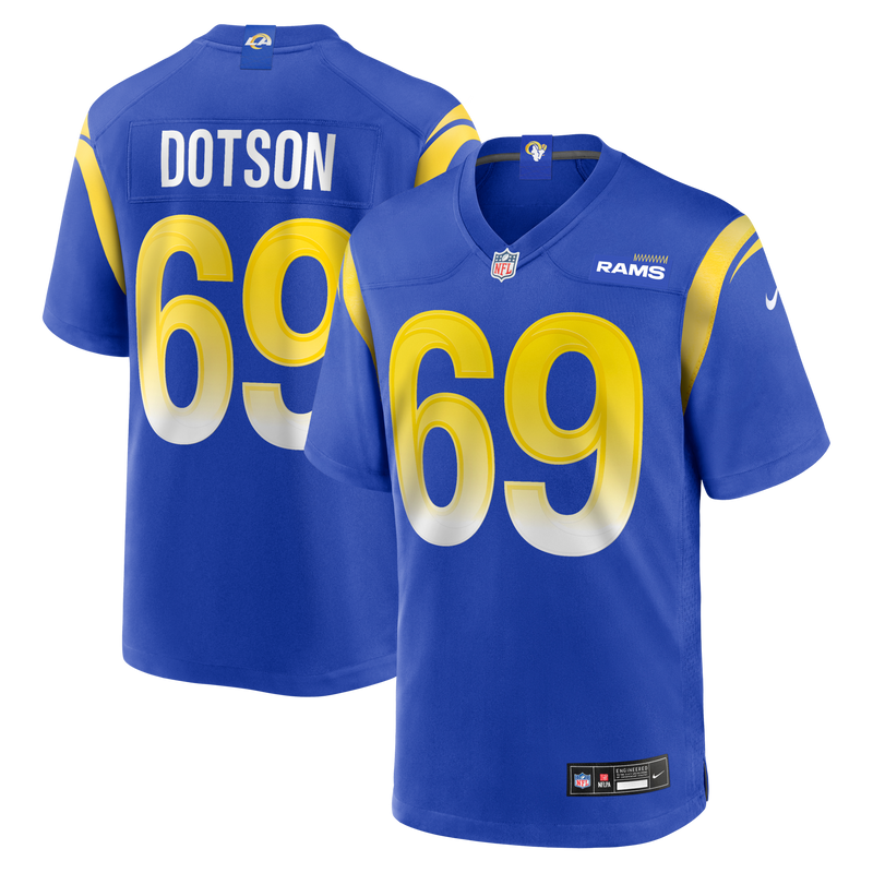 Los Angeles Rams Kevin Dotson Nike Royal Game Jersey