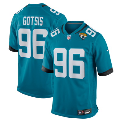 Jacksonville Jaguars Adam Gotsis Nike Teal Game Jersey