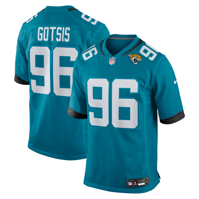 Jacksonville Jaguars Adam Gotsis Nike Teal Game Jersey