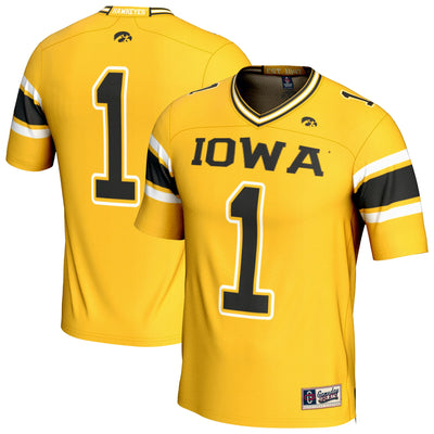 GameDay Greats Gold Iowa Hawkeyes Lightweight Collegiate Football Fashion Jersey