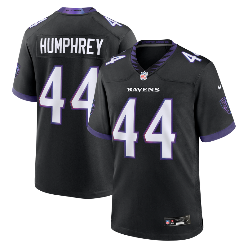 Baltimore Ravens Marlon Humphrey Nike Black Alternate Game Jersey