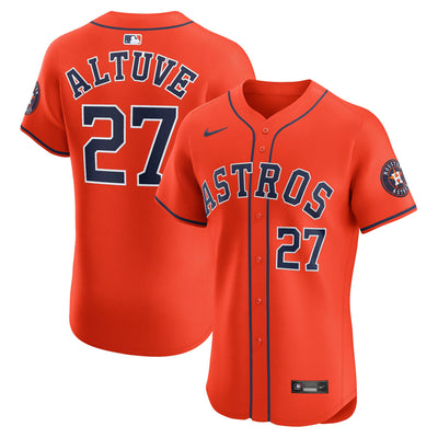 Houston Astros Jose Altuve Nike Orange Alternate Elite Player Jersey