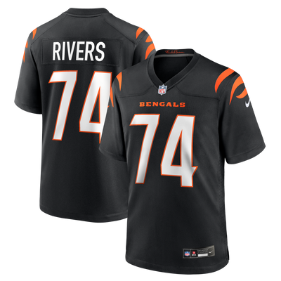 Cincinnati Bengals Jalen Rivers Nike Black Team Game Jersey