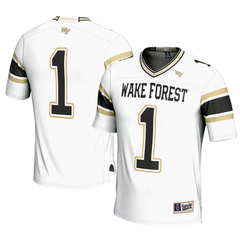 #1 Wake Forest Demon Deacons GameDay Greats Football Jersey - White