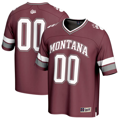 #00 Montana Grizzlies GameDay Greats Lightweight Collegiate Football Fashion Jersey - Maroon