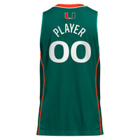 Miami Hurricanes adidas Pick-A-Player NIL Basketball Jersey - Green