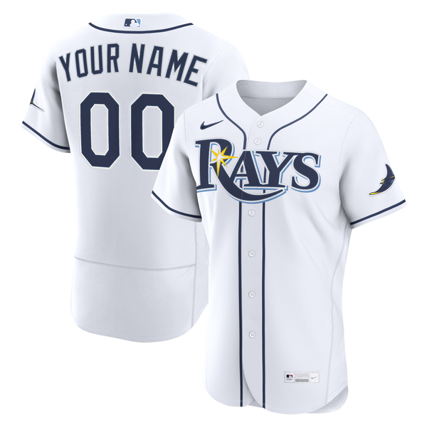 Tampa Bay Rays Nike White Home Authentic Custom Jersey