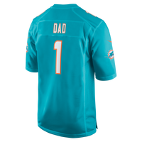 Miami Dolphins Number 1 Dad Nike Aqua Game Jersey