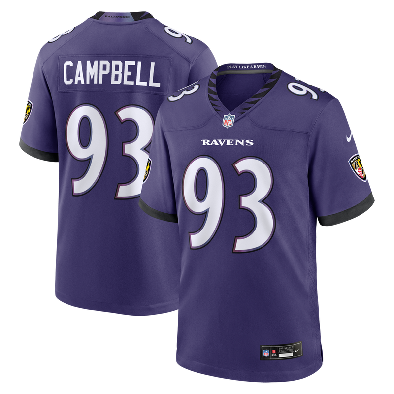 Baltimore Ravens Calais Campbell Nike Purple Team Game Jersey