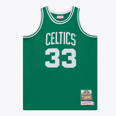 Boston Celtics Mitchell & Ness Larry Bird 1985 Authentic Road Jersey - Kelly Green