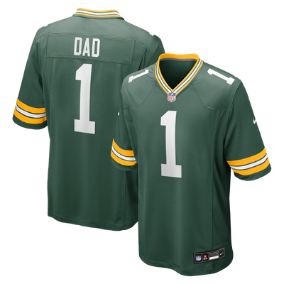 Green Bay Packers Number 1 Dad Nike Green Game Jersey