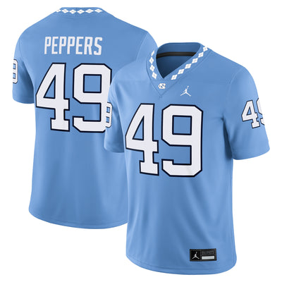 Julius Peppers North Carolina Tar Heels Jordan Brand Alumni Football Game Jersey - Carolina Blue