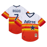 Houston Astros Craig Biggio Mitchell & Ness White 2004 Cooperstown Collection Authentic Throwback Jersey