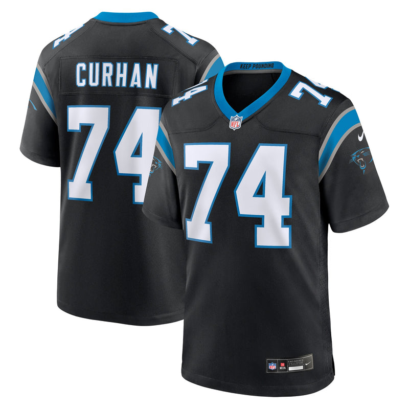 Carolina Panthers Jake Curhan Nike Black Team Game Jersey