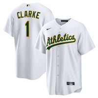 Athletics Denzel Clarke Nike White Home Replica Jersey