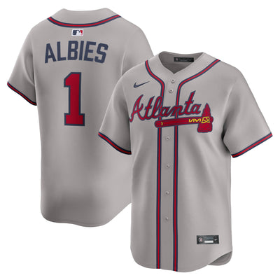 Atlanta Braves Ozzie Albies Nike Gray Road Limited Player Jersey