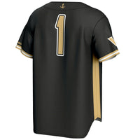 #1 Vanderbilt Commodores GameDay Greats Lightweight Baseball Jersey - Black