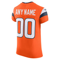 Denver Broncos Nike Orange Team Vapor F.U.S.E. Elite Custom Jersey