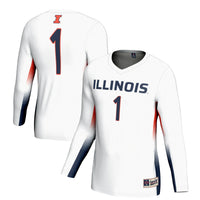 #1 Illinois Fighting Illini GameDay Greats Lightweight Volleyball Jersey - White