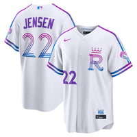 Kansas City Royals Carter Jensen Nike White 2026 City Connect Stadium Jersey