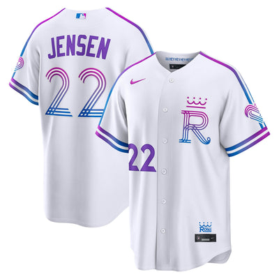 Kansas City Royals Carter Jensen Nike White 2026 City Connect Stadium Jersey