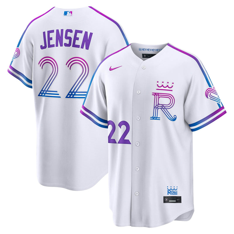 Kansas City Royals Carter Jensen Nike White 2026 City Connect Stadium Jersey