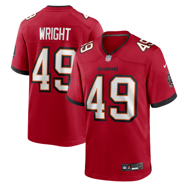 Tampa Bay Buccaneers Owen Wright Nike Red Team Game Jersey