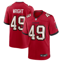 Tampa Bay Buccaneers Owen Wright Nike Red Team Game Jersey