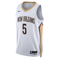 New Orleans Pelicans Nike Association Edition Swingman Jersey - White - Dejounte Murray -