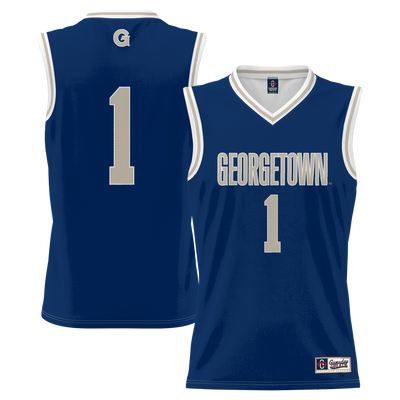 #1 Georgetown Hoyas GameDay Greats Lightweight Basketball Jersey - Navy