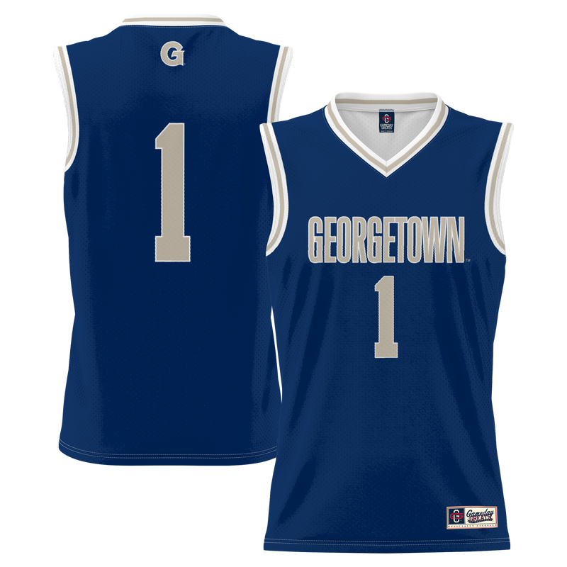 #1 Georgetown Hoyas GameDay Greats Lightweight Basketball Jersey - Navy