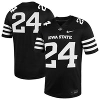 Nike #24 Black Iowa State Cyclones Alternate Game Jersey