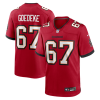 Tampa Bay Buccaneers Luke Goedeke Nike Red Game Player Jersey