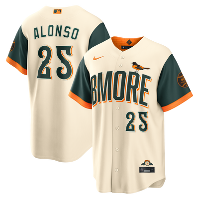 Baltimore Orioles Pete Alonso Nike Cream 2026 City Connect Stadium Jersey