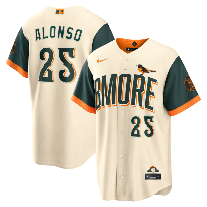 Baltimore Orioles Pete Alonso Nike Cream 2026 City Connect Stadium Jersey