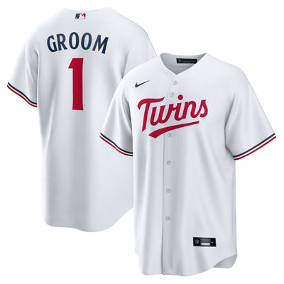 Minnesota Twins Nike White #1 Groom Home Replica Jersey