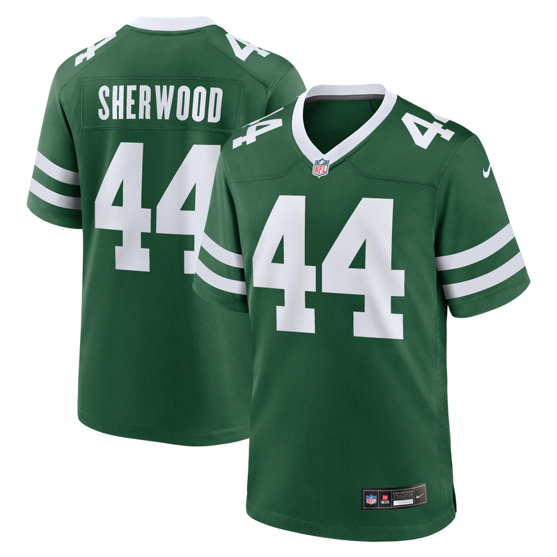 New York Jets Jamien Sherwood Nike Legacy Green Team Game Jersey