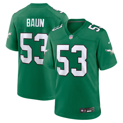 Philadelphia Eagles Zack Baun Nike Kelly Green Alternate Game Jersey