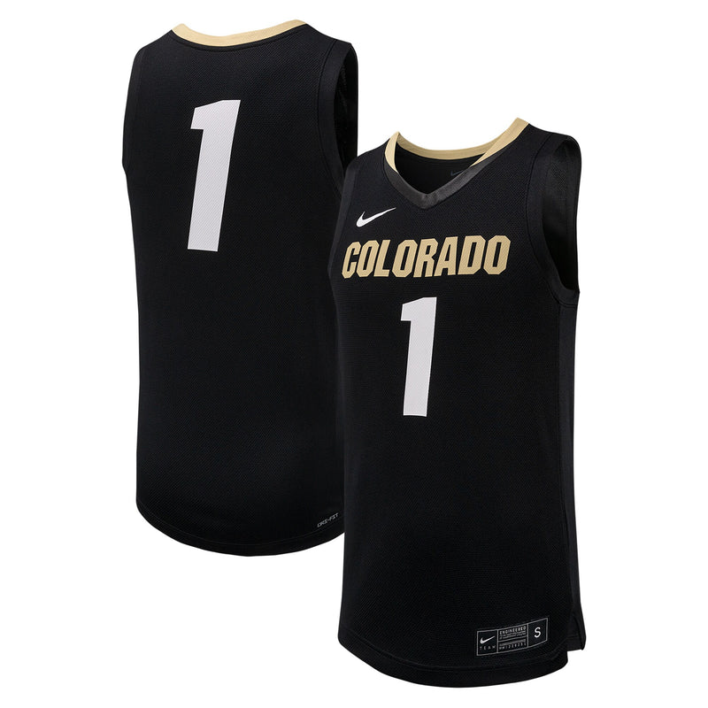 #1 Colorado Buffaloes Nike Replica Basketball Jersey - Black