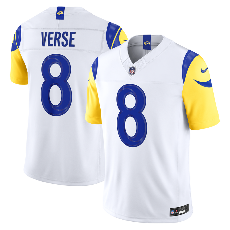 Los Angeles Rams Jared Verse Nike White Vapor F.U.S.E. Stitched Limited Jersey