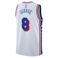 Philadelphia 76ers Nike Association Edition Swingman Jersey - White - Paul George