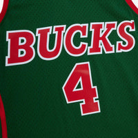 Milwaukee Bucks Mitchell & Ness Sidney Moncrief 1983 Dark Authentic Jersey - Burgundy/Green