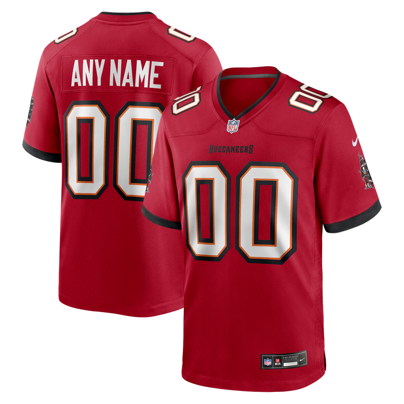 Nike Red Tampa Bay Buccaneers Team Custom Game Jersey