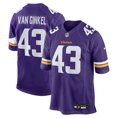 Minnesota Vikings Andrew Van Ginkel Nike Purple Team Game Jersey