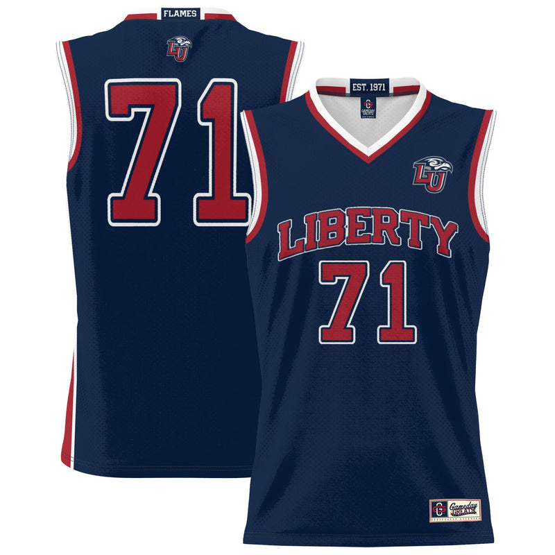 #71 Liberty Flames GameDay Greats Lightweight Basketball Jersey - Navy