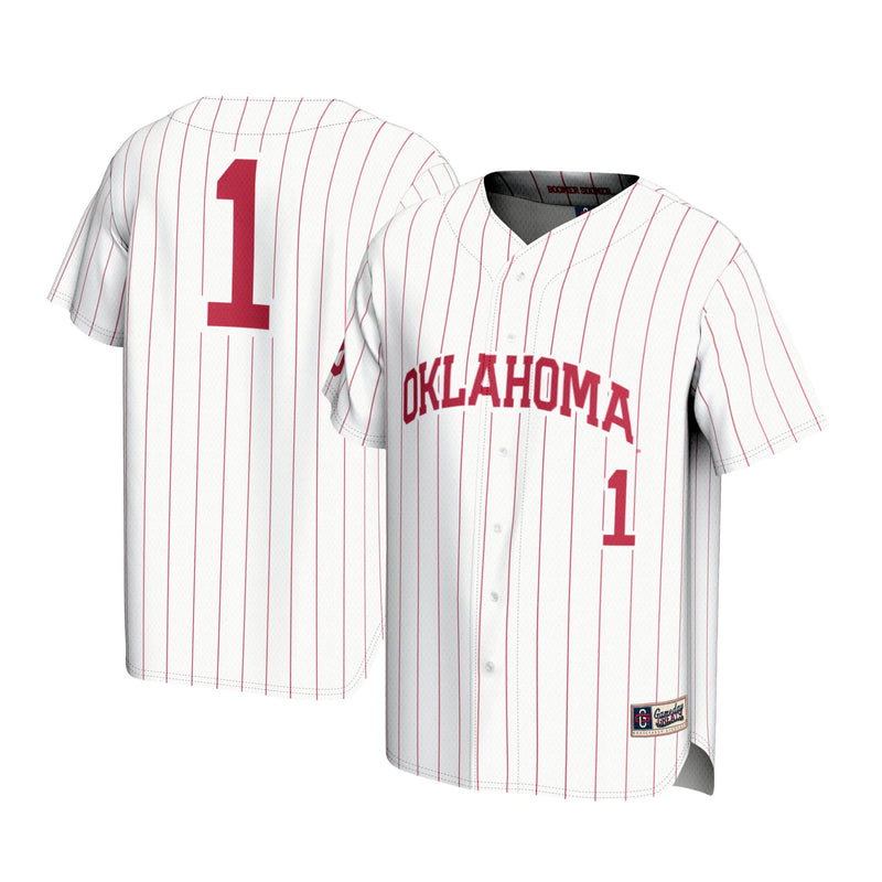 #1 Oklahoma Sooners GameDay Greats Lightweight Baseball Jersey - White