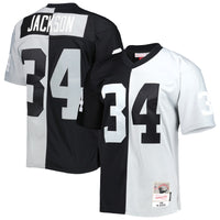 Las Vegas Raiders Bo Jackson Mitchell & Ness Black/Silver 1988 Split Legacy Replica Jersey