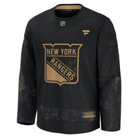 New York Rangers Fanatics Black 2024 Military Appreciation Practice Jersey