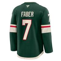 Minnesota Wild Brock Faber Fanatics Green Anniversary Premium Jersey
